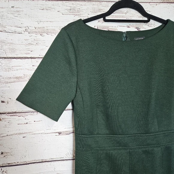 Ann Taylor Green Knee Length Dress Size 10 - Picture 2 of 11